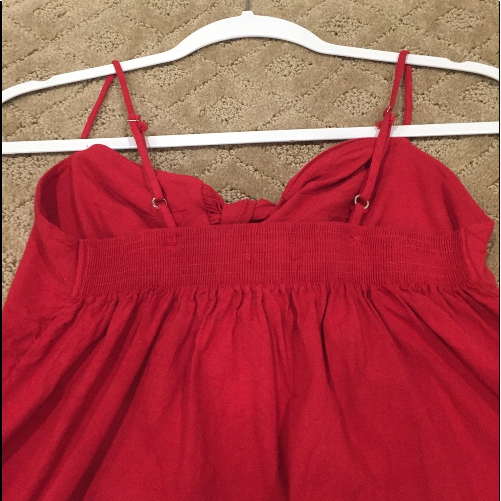 Brandy Melville Red Tie Front Tank - Picture 6 of 6